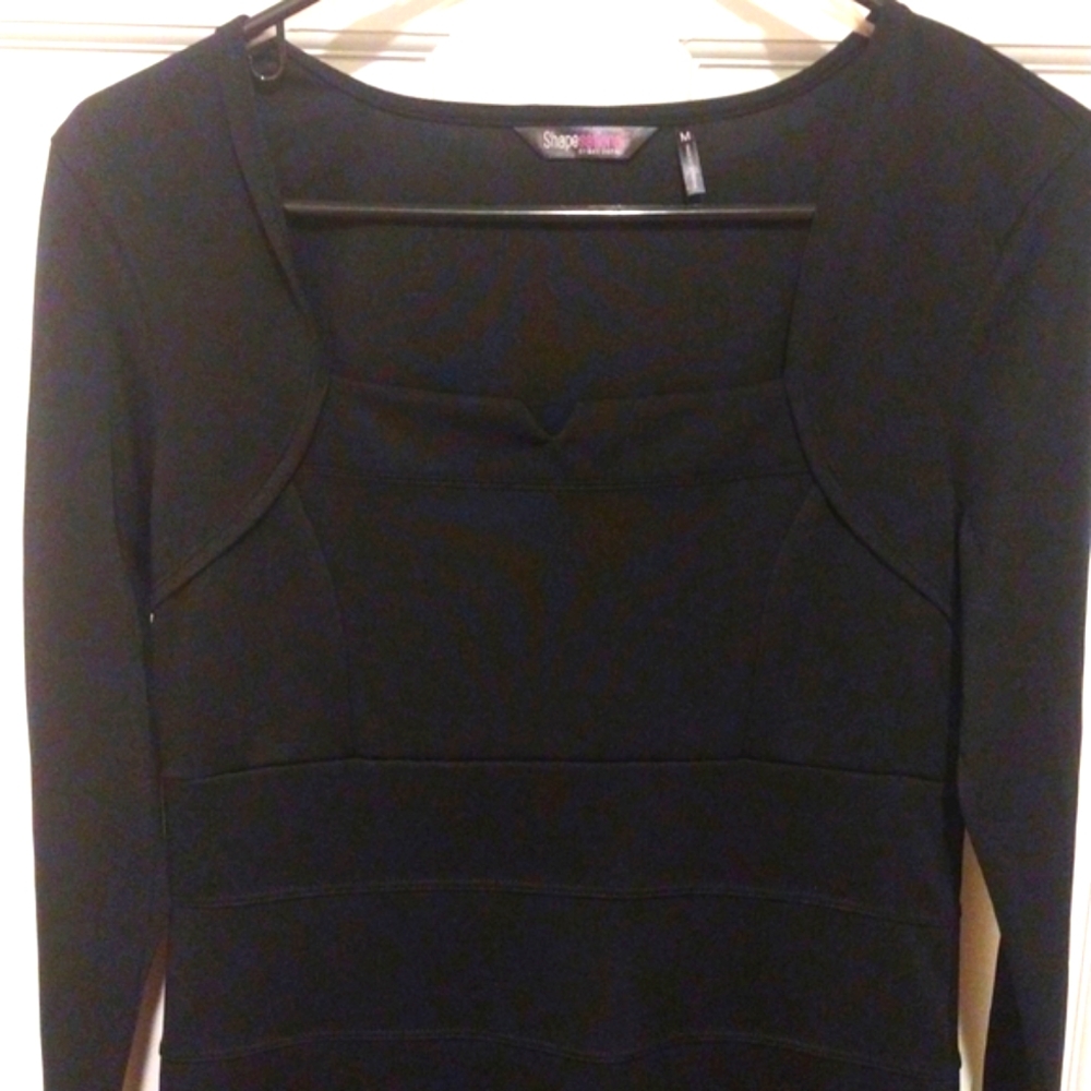 Shapesational Ultimate Long Sleeve Stretch black Dress Size Medium